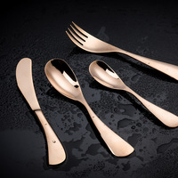 Ensemble de couverts pour enfants en acier inoxydable poli miroir, qualité alimentaire, 4 pièces (couteau, fourchette, cuillère) - Vente en gros