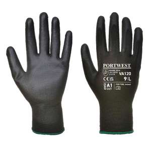 PORTWEST - VA120K8RXS Guante de Palma negro de poliuretano-GUANTES EAN 5036108274864 - Product Image 1