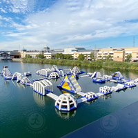 Ventes Flash : Parc Aquatique Gonflable Géant Bleu, Nouveau Parc Aquatique Commercial Flottant à Vendre, Certifié TÜV CE