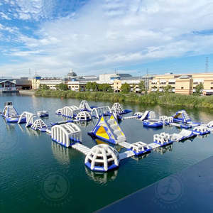 Parque Acuático Inflable Gigante en Oferta, Parque Acuático Flotante Comercial Azul Nuevo en Venta, con Certificación TUV CE - Product Image 1