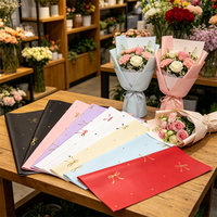 Papier d'emballage en gros pour bouquets, motif floral coloré, pour la Saint-Valentin, la Fête des Mères, la remise des diplômes et les mariages