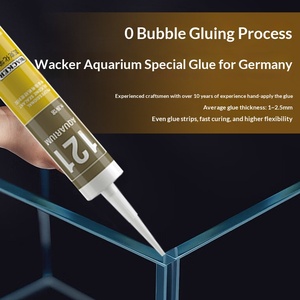 Acquario in Vetro Ultra-Trasparente su Misura con Cinque Linee Dorate per Soggiorno, Uso Domestico, Piante Acquatiche, <span class=keywords><strong>Tartarughe</strong></span>, Varie Dimensioni - Product Image 5