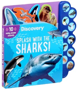 Splash with the Sharks Libros de sonido de 10 botones para que los niños aprendan los sonidos de los animales marinos - Product Image 4