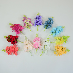 Bouquets de fleurs artificielles en jacinthe de Dongchen Crafts, fleurs en soie polyester pour la décoration intérieure, accessoires de photographie de mariage - Product Image 1