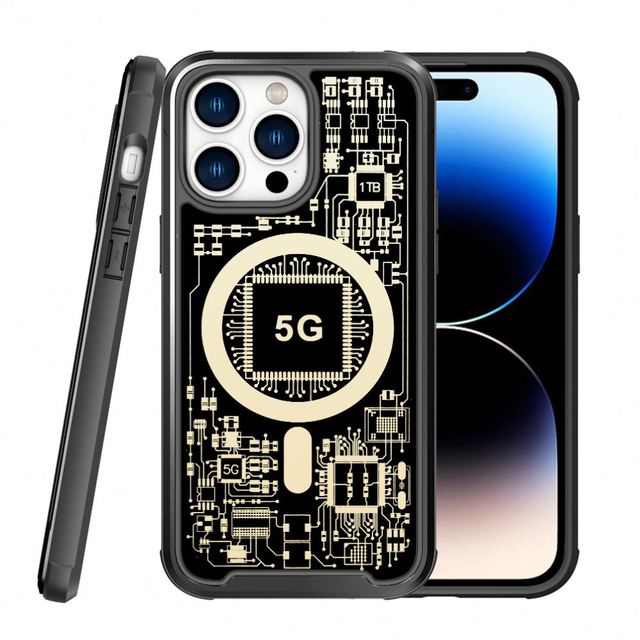 2022 Fashion Style for iPhone 14 5G Black Gold Magnet Mobile Case Wireless Charging Magnetic Phone Cover for iPhone 14 Pro Max