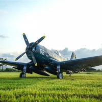 Avion de chasse RC FMS 130P 1700mm F4U V3 PNP 6CH avec hélice à quatre pales, modèle d'avion sans balais