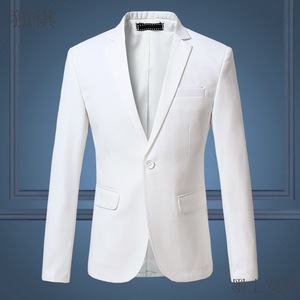 Veste <span class=keywords><strong>de</strong></span> <span class=keywords><strong>costume</strong></span> fine pour homme, style jeune, printemps-automne, à un bouton, coupe ajustée, décontractée et habillée, <span class=keywords><strong>grande</strong></span> <span class=keywords><strong>taille</strong></span> - Product Image 1
