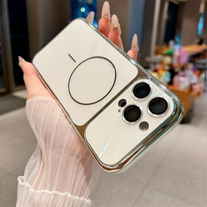 Original Converted Camera Glass Magnetic Phone <b>case</b> for iPhone 17 16 15 14 Pro Max Laser Electroplated Lens Textured Back Cover - Product Image 4