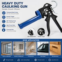 Pistola de calafateo tipo cartucho sin goteo para obra, dispensador de pegamento de alta fuerza con mango suave para trabajos de reparación, herramienta manual precisa