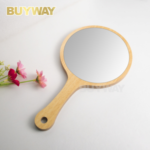 Handmade Xách Tay Duy Nhất Xử Lý Bằng Gỗ Trang Điểm Gương Nhỏ Nhỏ Gọn Mỹ Phẩm Gương Với Biểu Tượng Tùy Chỉnh In Các Tính NĂNG Cá Nhân - Product Image 1