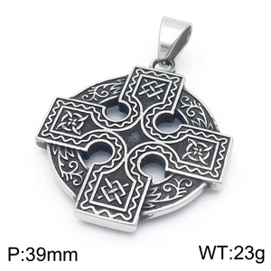 <span class=keywords><strong>Collier</strong></span> pendentif croix viking en acier inoxydable avec strass en cristal, chaîne à maillons plaquée or 14K/18K pour femmes, hommes et enfants - Product Image 5