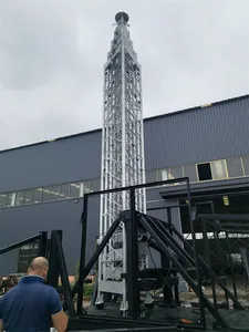 Antena telescópica de comunicación de primera clase, torre de remolque móvil, torre de vaca