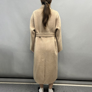 <span class=keywords><strong>Cappotto</strong></span> Invernale da Donna in Lana di <span class=keywords><strong>Cammello</strong></span> di Alta Qualità, <span class=keywords><strong>Lungo</strong></span> e Caldo con Cintura - Product Image 3