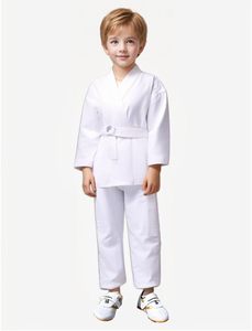 Uniforme de <span class=keywords><strong>Karate</strong></span> para Niños, para Entrenamiento de Artes Marciales, con Cinturón, de Poliéster, Lavable a Máquina, para Judo, <span class=keywords><strong>Karate</strong></span> y Taekwondo - Product Image 4