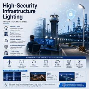 Iluminación LED Inteligente para Calles con PLC-LoRa, Adaptación para Cables AC Existentes, Puente LoRa a Través de Transformadores, IP66, Reacondicionamiento Mínimo - Product Image 1