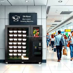 Distributeur automatique de boîtes à lunch avec écran tactile XYZ de 21,5 pouces, acceptant les paiements par billets, pièces, cartes de crédit et codes QR, capacité de 150 à 200 unités - Product Image 5