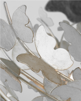 Lustre Papillon Artistique en Laiton, Branches et Feuilles, Lampe à Suspension Spéciale pour Hall d'Hôtel