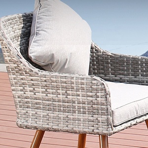 Silla de cuerda para tejer moderna al aire libre, muebles de jardín de mimbre / ratán, <span class=keywords><strong>mesa</strong></span> tejida para 4 asientos, patio, sofá - Product Image 2