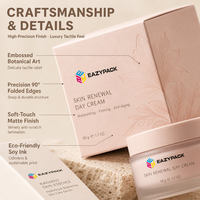 Scatole Personalizzate per Cosmetici in Carta Ecologica Certificata FSC, Finitura Soft Touch Opaca con Logo Goffrato UV Spot per Brand di Skincare, MOQ 300
