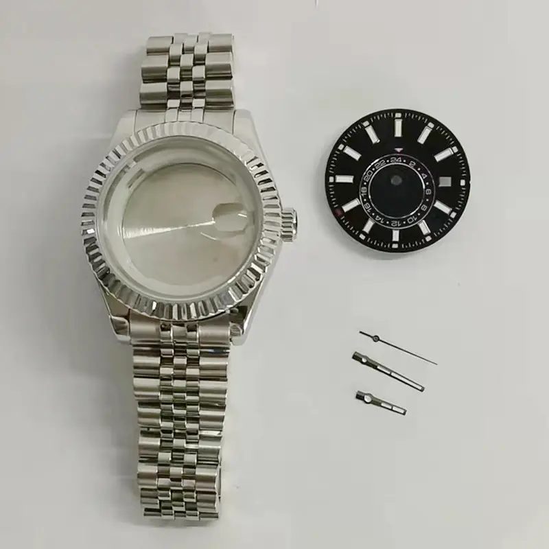 Original luxury custom 316L stainless steel watch case dial Three/five Beads Strap Combination set