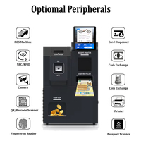 Kiosque de paiement libre-service de 10,1 pouces, prise en charge des pièces et de l'argent liquide, commande automatique, gestion des files d'attente, kiosques d'information, machine de paiement en monnaie