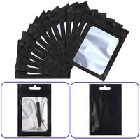 Pochette à bijoux en composite laminé, réutilisable, avec fermeture éclair, pour collier, boucles d'oreilles, emballage de bijoux, taille personnalisée