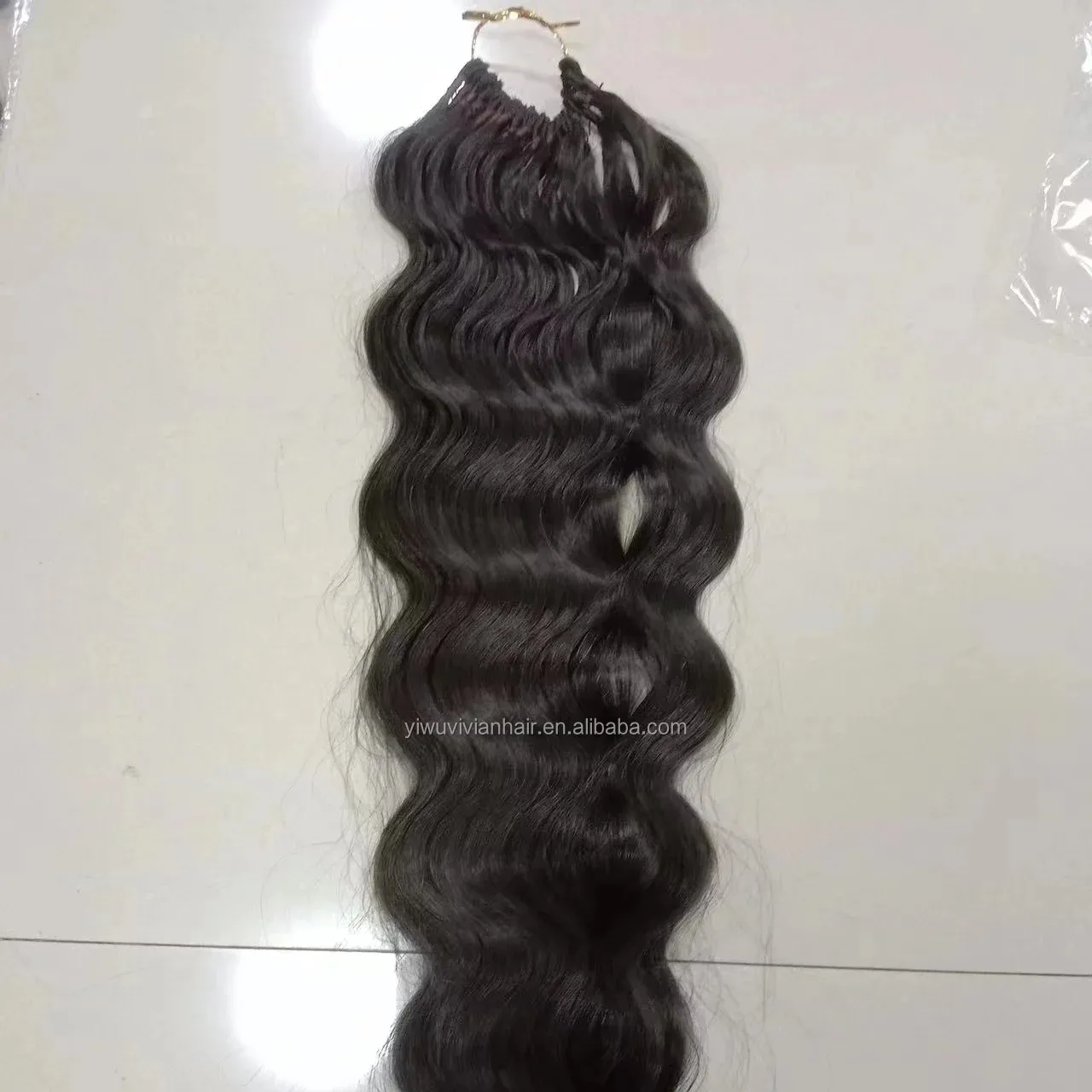 Vivian 2024 baru kualitas terbaik 24 inci 100g 26 helai premium tubuh sintetis gelombang crochet rambut ekstensi lembut seperti rambut manusia