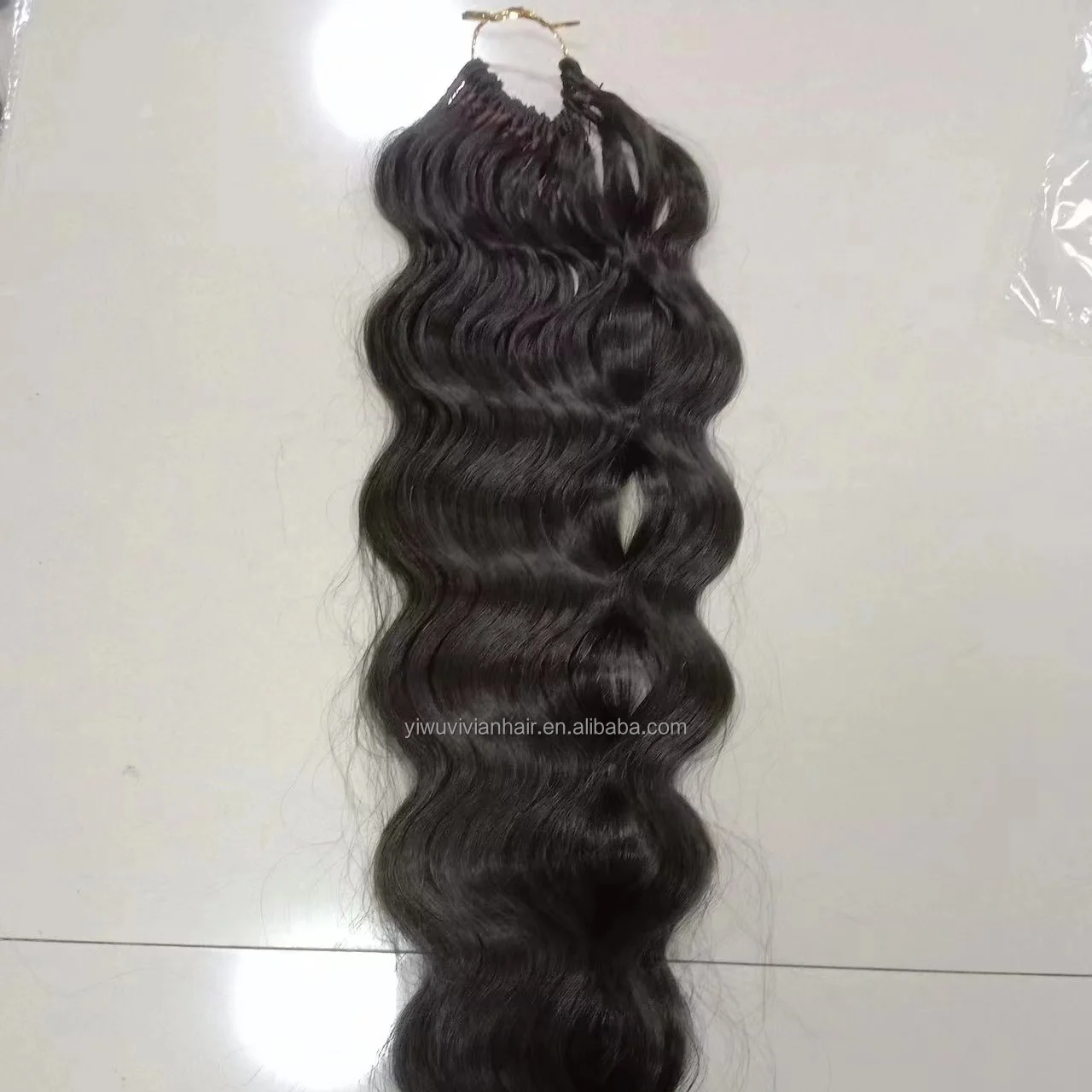 Vivian 2024 baru kualitas terbaik 24 inci 100g 26 helai premium tubuh sintetis gelombang crochet rambut ekstensi lembut seperti rambut manusia