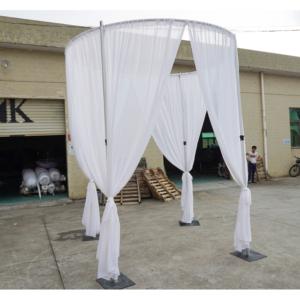 Soporte de Fondo para Stand de Exhibición de Aluminio Plateado Ajustable en Altura, Kit de Tubos y Cortinas para Bodas y Ferias Comerciales - Product Image 5