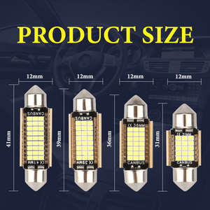 New GPRGIT Car Ceiling Reading Lamp Canbus C5W039-BT LED <strong>Bulb</strong> Festoon 31mm/36mm/39mm/41mm <strong>12V</strong> <strong>8W</strong> <strong>Dome</strong> <strong>Light</strong> for 2016 Vehicles - Product Image 3