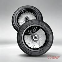 Kit complet de roues Supermoto à jantes larges pour Surron Light Bee Dirt Bike, pneus semi-slicks avant et arrière 90/90-12, conversion aftermarket