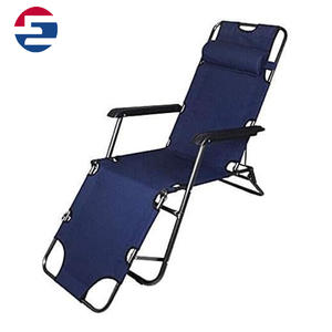 Chaise longue de terrasse portable en métal grillagé, imperméable, pour extérieur, <span class=keywords><strong>plage</strong></span>, réglable, zéro gravité, pliable, pour cour - Product Image 2