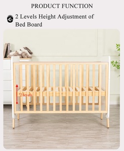 Cunas de Madera para Bebé de Estilo Nuevo, Ajustables en Altura, Convertibles en Cama Mecedora, Cama para Niños Pequeños y Cama de Noche - Product Image 2