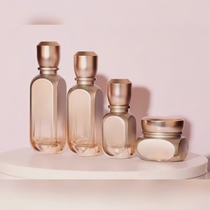 Logo imprimable or Rose 50ml 100ml 120ml bouteilles en verre plat finition mate pour lotion sérum parfum sprays pots de crème utilisation de perruque - Product Image 6