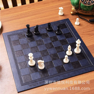 YY Factory PU Leather Travel <strong>Chess</strong> <strong>Sets</strong> for Adults Roll-Up <strong>Chess</strong> <strong>Games</strong> Portable <strong>Chess</strong> <strong>Sets</strong> for Outdoors - Product Image 2