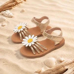 Sandali da <span class=keywords><strong>bambina</strong></span> 2026 transfrontalieri, sandali piatti per bambini con punta aperta, cinturino posteriore, chiusura in velcro, fiocco, suola in TPR, <span class=keywords><strong>scarpe</strong></span> estive - Product Image 4