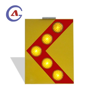 Panneaux de signalisation routière en aluminium à prix d'usine, livraison rapide, panneau directionnel de signalisation LED à énergie solaire - Product Image 1