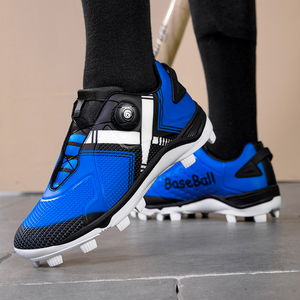 Unisex Rotating Lace <b>Baseball</b> Cleats Breathable TPU Upper Rubber Stud Grass Training Shoes - Product Image 6