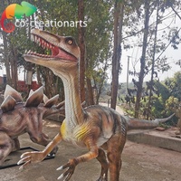 Dinosaure animatronique Velociraptor animé pour parcs à thème - Construction métallique pour parcs d'aventure et centres commerciaux