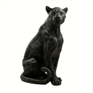 Elegante Estatua de Pantera Negra de Resina - Diseño Artístico de Ángel del Amor, Escultura para Regalo de Hogar y Negocios, Decoración de Paisajes Exteriores - Product Image 5