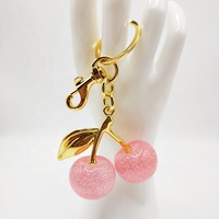 Mode Kristal Kersen Sleutelhanger Hanger Gepersonaliseerde Tas Charme Fruit Sieraden Accessoires voor Vrouwen Meisjes Geschenken