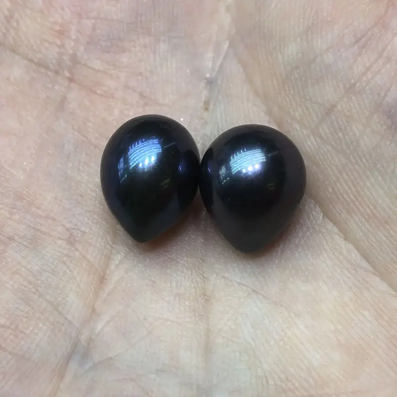 Perles de goutte/riz de grade Triple A en gros, couleur paon teinte, service apparié à la main disponible