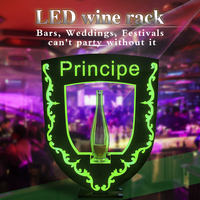 Présentoir rotatif lumineux pour boîte de nuit VIP, avec laser, base pour champagne et vin, éclairage LED, glorificateur de bouteilles