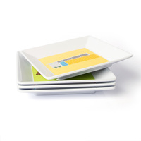 Ensemble de vaisselle en mélamine personnalisable et empilable avec impression colorée pour desserts