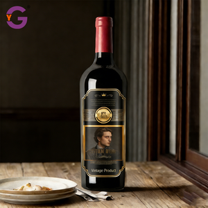 Custom Eco-Friendly Waterproof Holographic Red Wine Whiskey <strong>Vodka</strong> Bottle <strong>Label</strong> Front Back Logo Matte Textured Vinyl Foil <strong>Label</strong> - Product Image 4