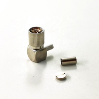 Câble coaxial flexible en laiton 1.6/5.6 75 ohms pour antenne, avec connecteur RF mâle à angle droit à sertir L9