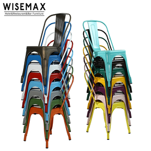 WISEMAX Mobilier de café design classique <span class=keywords><strong>Chaise</strong></span> de restaurant industrielle <span class=keywords><strong>Chaise</strong></span> de salle à manger vintage en <span class=keywords><strong>métal</strong></span> avec siège en <span class=keywords><strong>bois</strong></span> <span class=keywords><strong>Chaise</strong></span> de bistro - Product Image 1