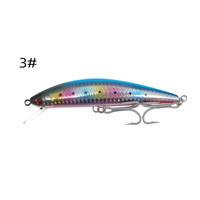 Leurre de pêche dur pour la traîne en haute mer, type Minnow, flottant à mi-mer, 120mm 41g, avec hameçon VMC et fil d'acier, pour la pêche en mer