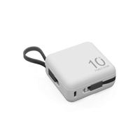10000mAh Mini Power Bank Chargeur Rapide Portable Batterie Externe Rechargeable Câble Intégré pour iPhone 14 13 12