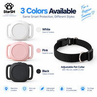 Traceur intelligent pour animaux de compagnie (chiens et chats) compatible avec Apple Find My, localisateur Bluetooth anti-perte avec collier réglable